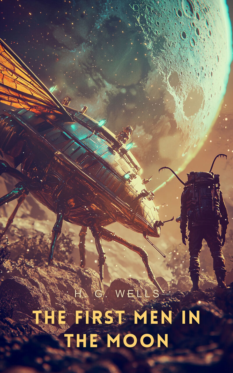 Cover of The First Men in the Moon by H. G. Wells