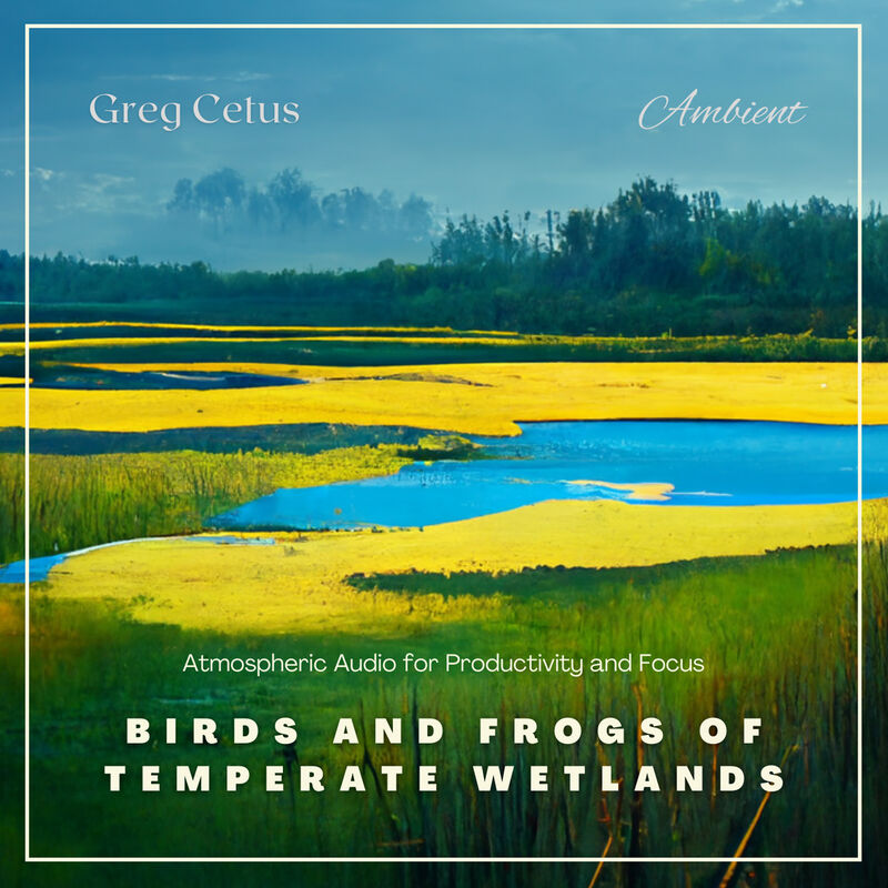 Cover of Birds and Frogs of Temperate Wetlands: Atmospheric Audio for Productivity and Focus by Greg Cetus