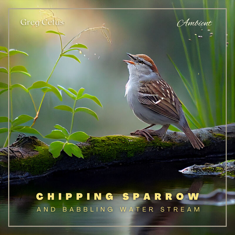 Cover of Chipping Sparrow and Babbling Water Stream: Morning Birdsongs and Water Streams for Peace and Relaxation by Greg Cetus