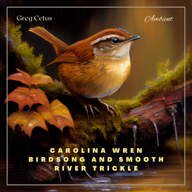 Cover of Carolina Wren Birdsong and Smooth River Trickle: A Soundscape for Relaxation and Meditation by Greg Cetus