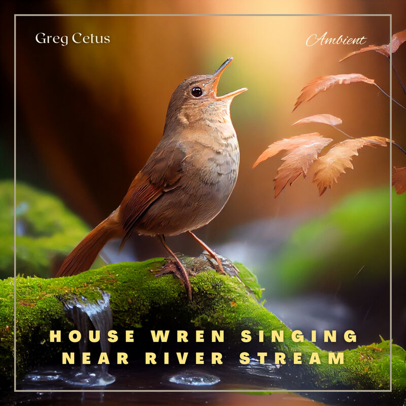 Cover of House Wren Singing Near River Stream: Atmospheric Audio for Enlightenment by Greg Cetus
