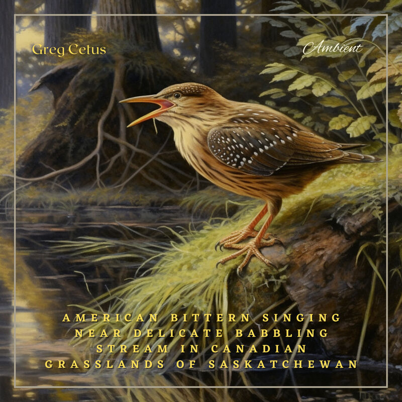 Cover of American Bittern Singing Near Delicate Babbling Stream in Canadian Grasslands of Saskatchewan: Ambient Audio for Deep Sleep and Relaxation by Greg Cetus