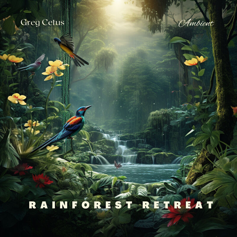 Cover of Rainforest Retreat: Sparse Birdsong with Soothing Rain, Perfect for Meditation and Relaxation by Greg Cetus