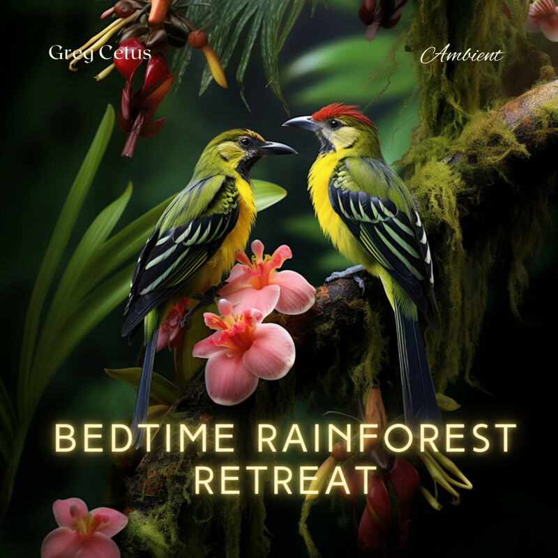 Cover of Bedtime Rainforest Retreat: Mindful Birdsong and Light Rain by Greg Cetus