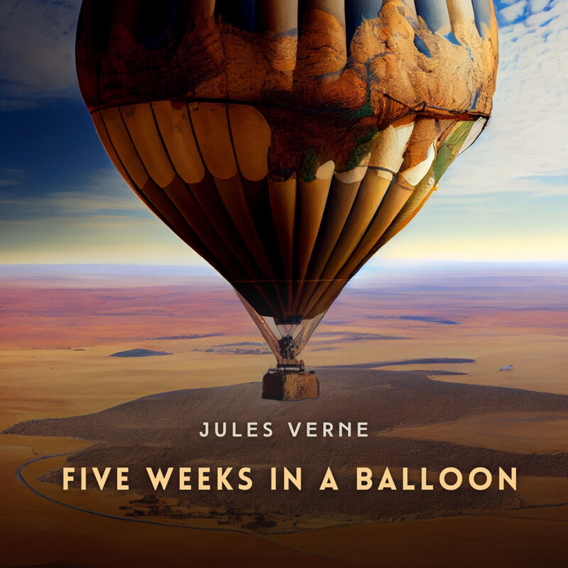 Cover of Five Weeks in a Balloon by Jules Verne