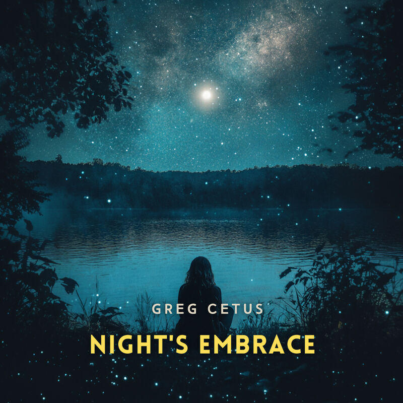 Cover of Night's Embrace: Gentle Crickets and Stream Sounds for Restful Sleep by Greg Cetus