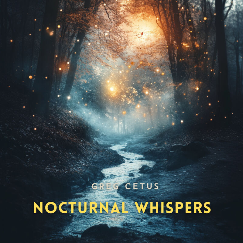 Cover of Nocturnal Whispers: Cricket Chorus and Moonlit Streams by Greg Cetus
