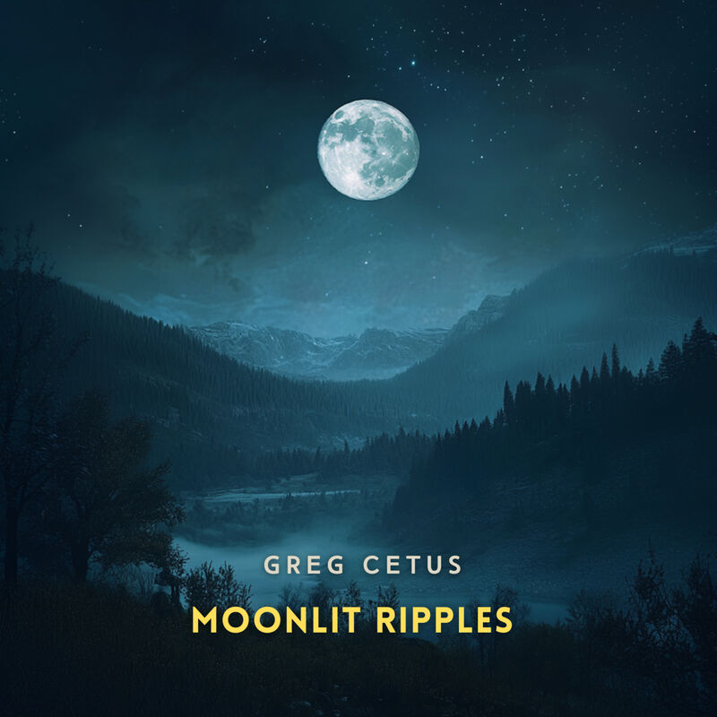 Cover of Moonlit Ripples: Bright Stream Ambience in a Restful Night Habitat by Greg Cetus